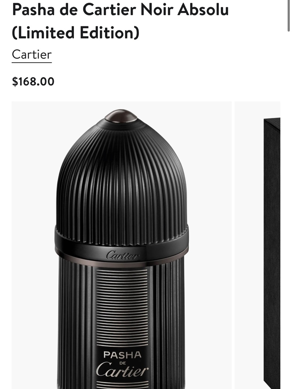 Cartier Pasha de Cartier Noir Absolu Black Bottle